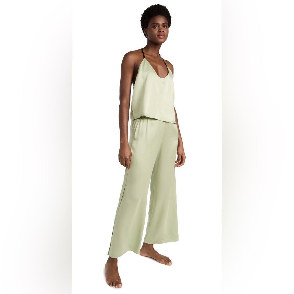 NWOT LUNYA Washable Silk Cami and pant Set in Ethereal Green Size XL